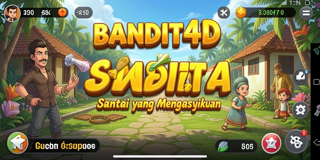 Tampilan gameplay BANDIT4D yang penuh warna dan interaktif.