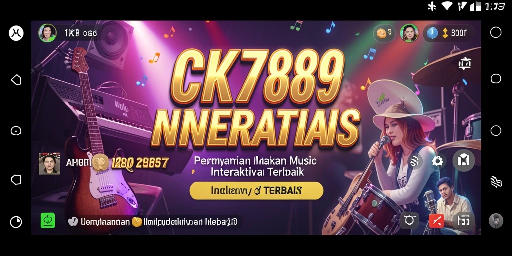 Screenshot CK789 menampilkan antarmuka permainan musik yang interaktif dan menarik.