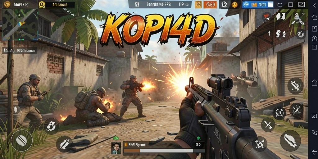 Tampilan gameplay KOPI4D yang menegangkan dan seru.