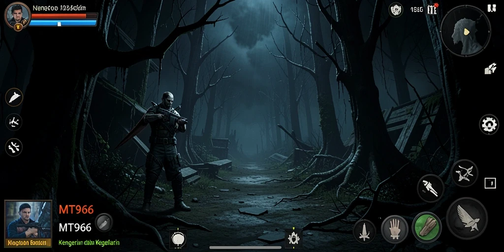 Tampilan gameplay memukau dengan nuansa horror yang kuat.