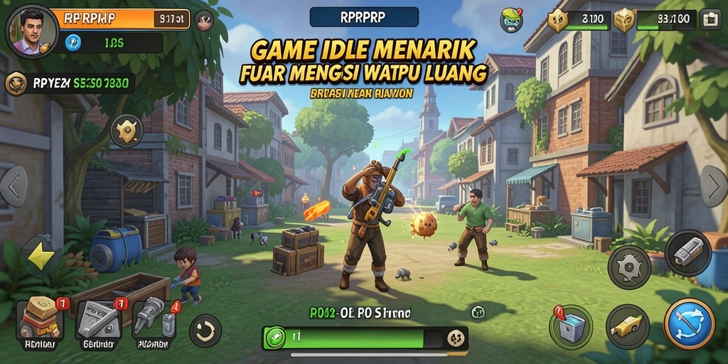Screenshot RPRPRP menampilkan gameplay Idle yang menarik dan menghibur.