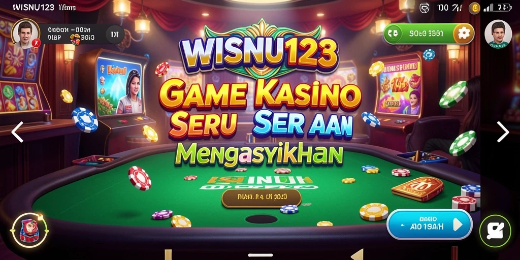 Tampilan gameplay menarik dari WISNU123 yang penuh warna.